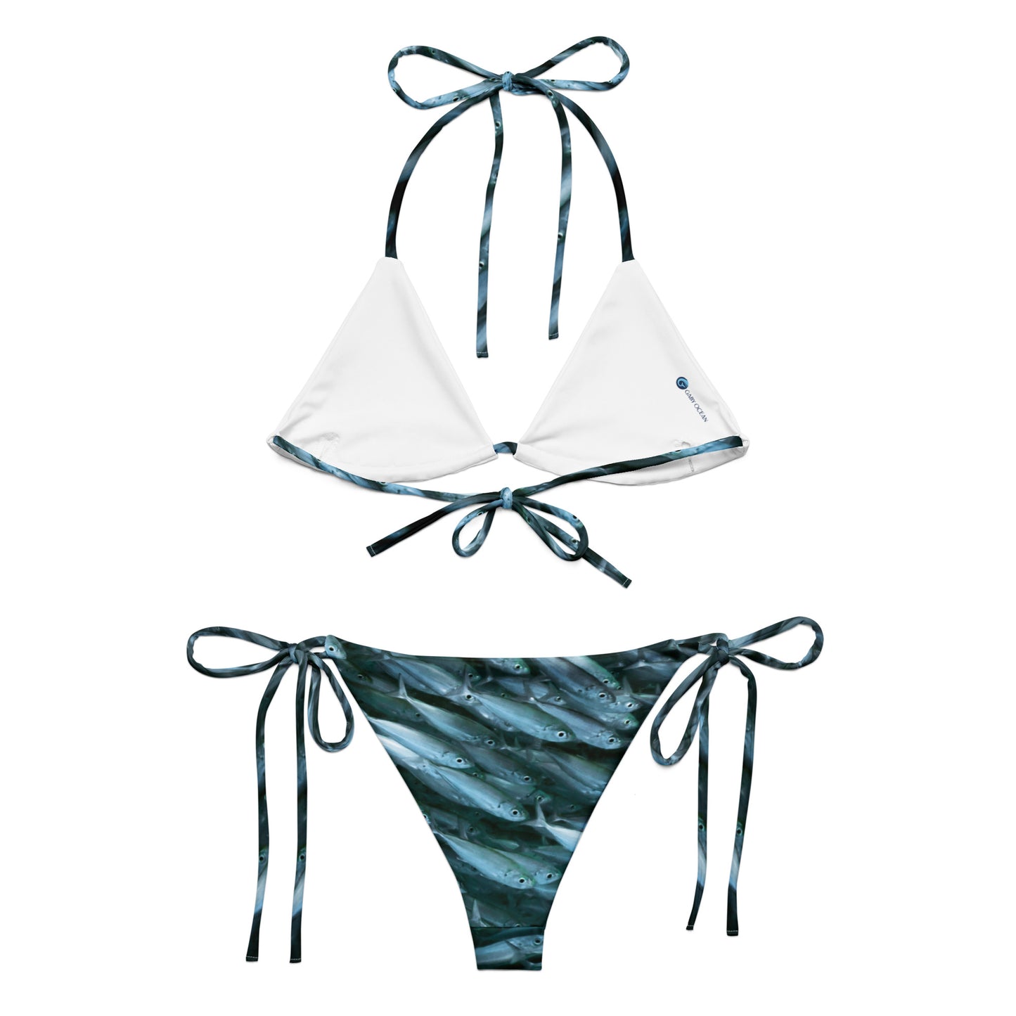 FishBlue string bikini