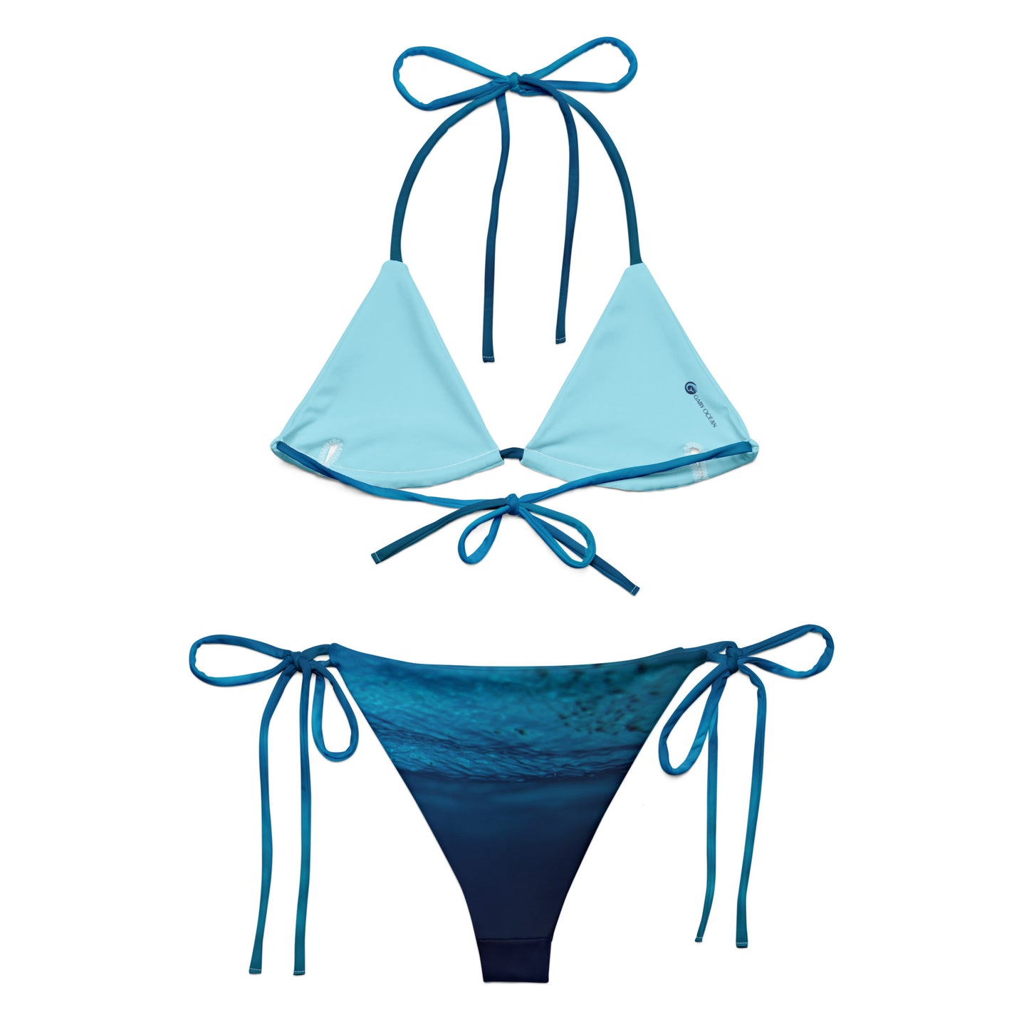 All-over print recycled string bikini