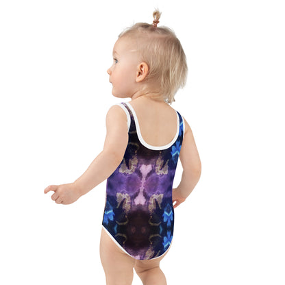 Kid Swimsuit purple seahorse