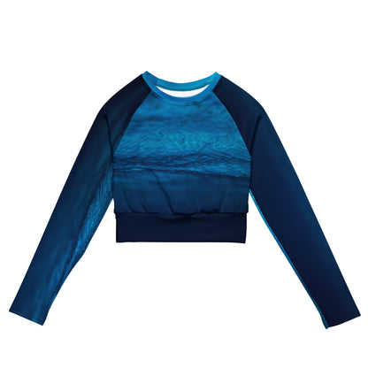 Recycled long-sleeve crop top