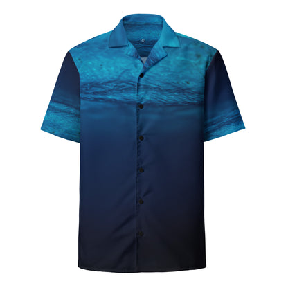 Recycled Deepblue Unisex button shirt