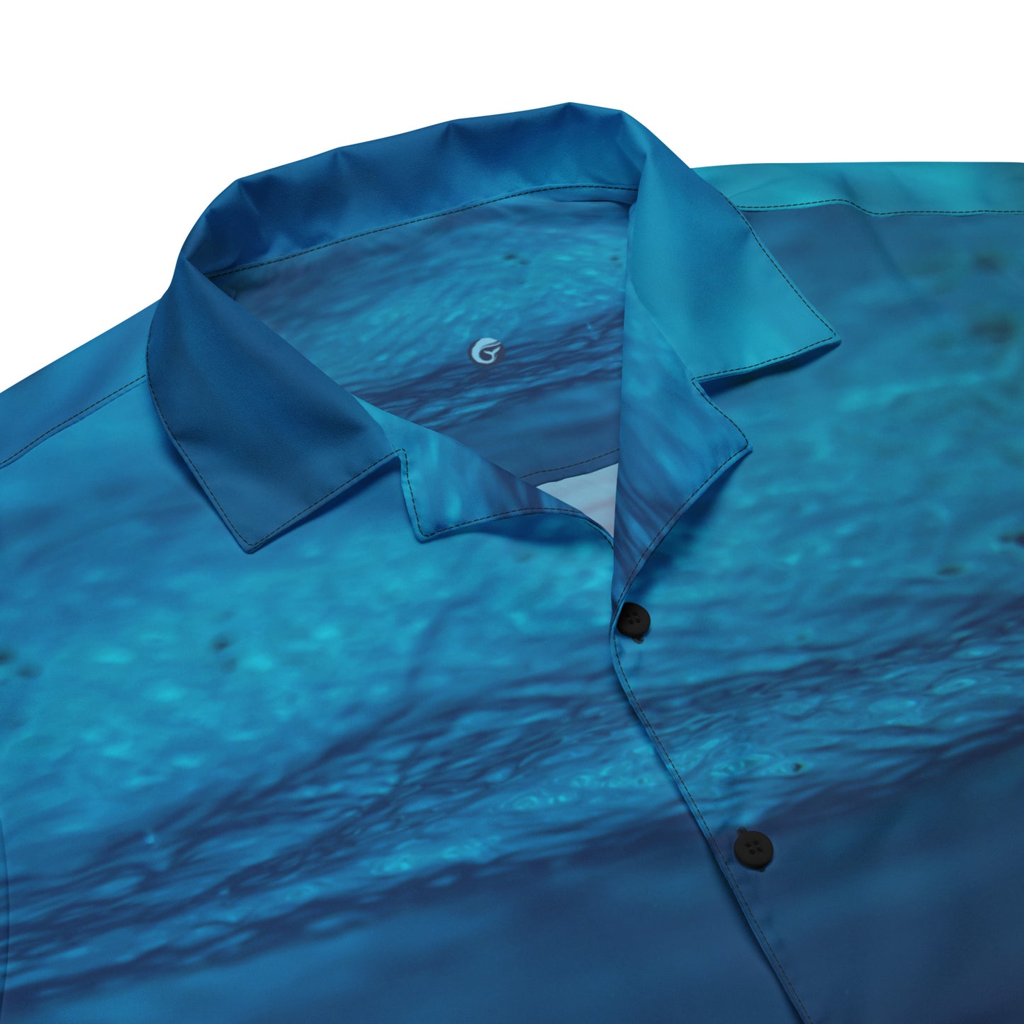 Recycled Deepblue Unisex button shirt